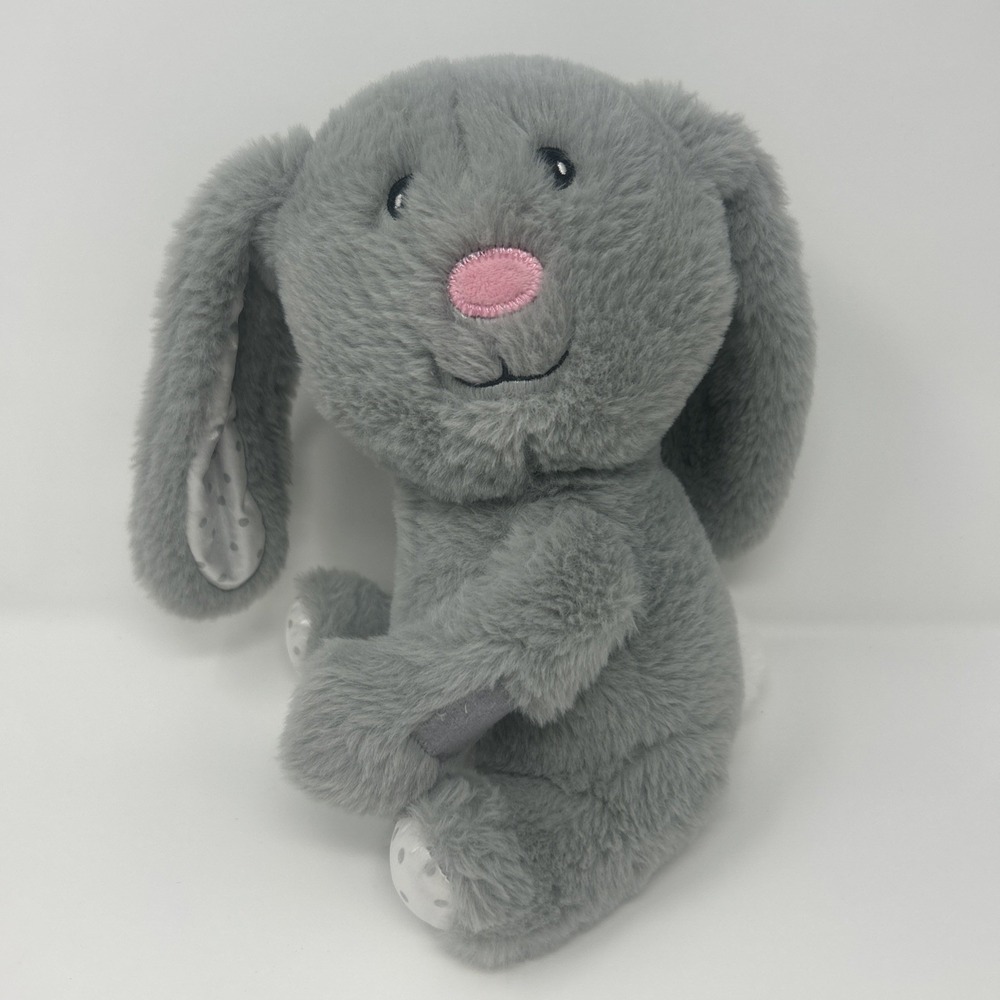 Personal Creations Gray Plush Bunny Maw Maw Velvet Words Polka Dot Satin Accent
